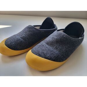 Womens Mahabis Curve Shoes Slippers Size 40 US 8.5 9 Light Yellow Grey Wool